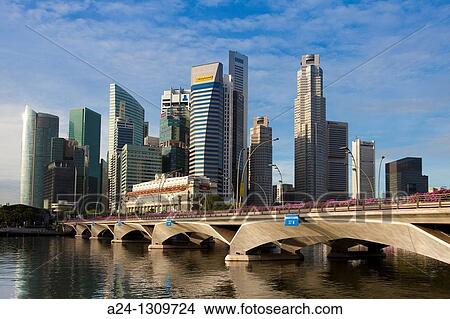 Picture - Singapore City, Down Town Skyline.. Fotosearch