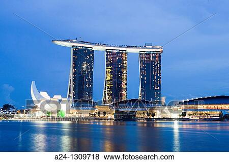 Singapore City, Marina Bay Hotel. View Large Photo Image Stock Photo - Singapore City, Marina Bay Hotel.. Fotosearch