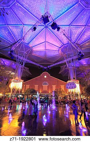 Stock Image - Singapore, Clarke Quay, leisure area, nightlife,. Fotosearch