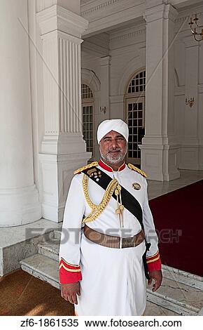 Singapore Doorman At The Exclusive World Famous Raffles Hotel