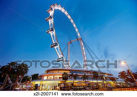 Singapore Flyer, the tallest Ferris wheel in the world, Singapore. View Large Photo Image Stock Image - Singapore Flyer, the tallest Ferris wheel in the world, Singapore.. Fotosearch