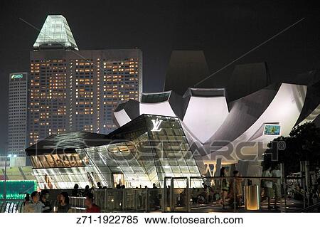Singapore, Louis Vuitton Store, ArtScience Museum, View Large Photo Image Stock Photography - Singapore, Louis Vuitton Store, ArtScience Museum,. Fotosearch