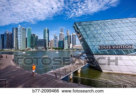Singapore, Marina Bay, Luis Vuitton at Crystal Pavilion North, Marina Bay Sands. View Large Photo Image Stock Photograph - Singapore, Marina Bay, Luis Vuitton at Crystal Pavilion North, Marina Bay Sands.. Fotosearch