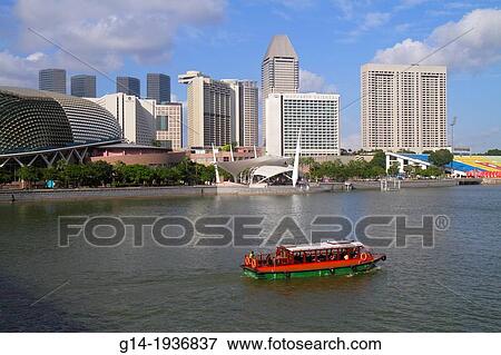 Singapore, Singapore River, Marina Bay, Esplanade Theatres on the Bay, theatre, outdoor theater, water taxi, cruise boat, Marina Promenade, The Ritz-Carlton Millenia, hotel, Mandarin Oriental, Millenia Tower, View Large Photo Image Stock Photo - Singapore, Singapore River, Marina Bay, Esplanade Theatres on the Bay, theatre, outdoor theater, water taxi, cruise boat, Marina Promenade, The Ritz-Carlton Millenia, hotel, Mandarin Oriental, Millenia Tower,. Fotosearch