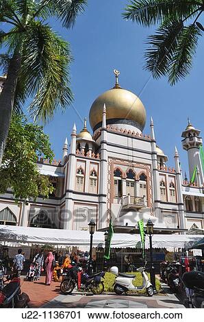 Singapore: the Sultan Mosque View Large Photo Image Stock Image - Singapore: the Sultan Mosque. Fotosearch
