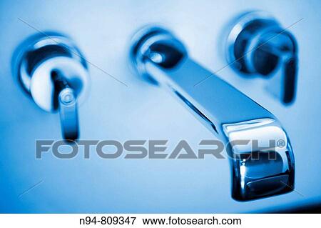 Sink faucet of minimalist design. View Large Photo Image Stock Photo - Sink faucet of minimalist design.. Fotosearch