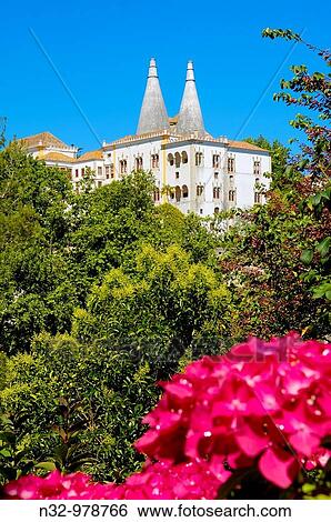 Stock Photograph - Sintra National Palace, Sintra, Portugal. Fotosearch