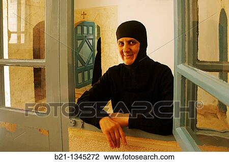 Sister Tatiana at the Monastery of Our Lady of Seydnaya, Seydnaya, Qalamoun, Syria View Large Photo Image Stock Image - Sister Tatiana at the Monastery of Our Lady of Seydnaya, Seydnaya, Qalamoun, Syria. Fotosearch