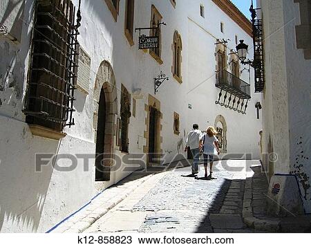 Sitges (Garraf). Barcelona Province. Catalunya, Spain. View Large Photo Image Stock Image - Sitges (Garraf). Barcelona Province. Catalunya, Spain.. Fotosearch