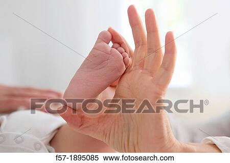 Six month old babies feet View Large Photo Image Stock Photography - Six month old babies feet. Fotosearch