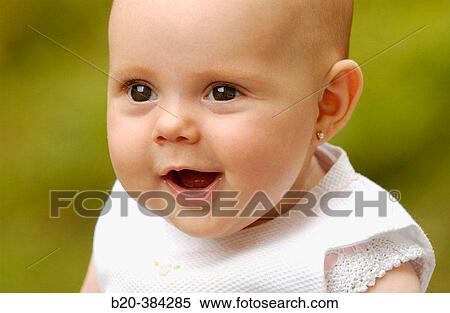 Six months old baby. View Large Photo Image Stock Photography - Six months old baby.. Fotosearch
