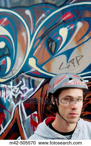Stock Image - Skateboarder. Vancouver, British Columbia, Canada. Fotosearch