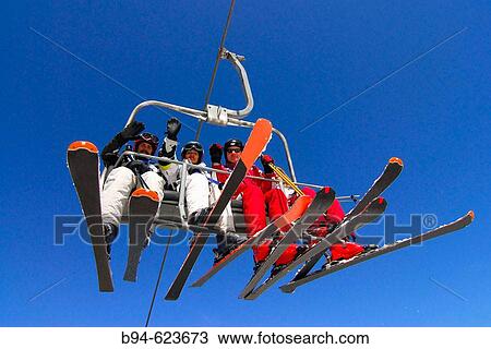 Skiers on chairlift. La Molina ski resort. Cerdanya. Girona. Catalonia, Spain View Large Photo Image Stock Image - Skiers on chairlift. La Molina ski resort. Cerdanya. Girona. Catalonia, Spain. Fotosearch