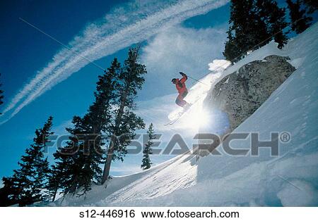Skiing at Brighton. Utah. USA. View Large Photo Image Stock Photograph - Skiing at Brighton. Utah. USA.. Fotosearch