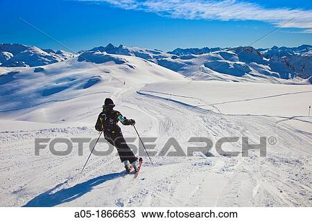 Skiing Baqueira Beret Ski resort Vall DAran Aran valley Pyrenees Lleida Catalonia Spain. View Large Photo Image Stock Image - Skiing Baqueira Beret Ski resort Vall DAran Aran valley Pyrenees Lleida Catalonia Spain.. Fotosearch