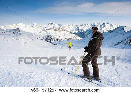 Skiing in Formigal View Large Photo Image Stock Photo - Skiing in Formigal. Fotosearch
