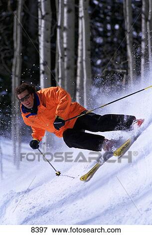 Stock Photo - Skiing. Fotosearch