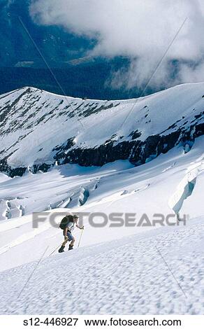 Skiing up snowdome. Summer skiing. Mt. Hood. Oregon. USA. View Large Photo Image Stock Photo - Skiing up snowdome. Summer skiing. Mt. Hood. Oregon. USA.. Fotosearch