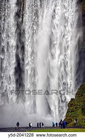 Skogafoss waterfall, Southern regions, Iceland View Large Photo Image Stock Photo - Skogafoss waterfall, Southern regions, Iceland. Fotosearch