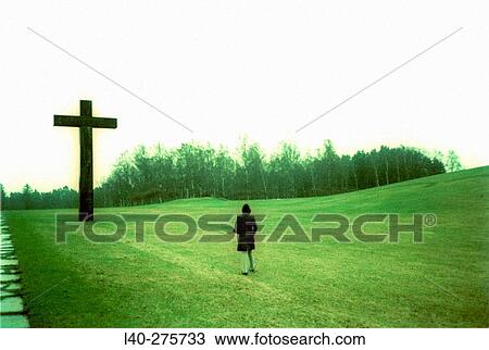 Stock Image - Skogskyrkog? rden cemetery, UNESCO World Heritage Site. Enskede, Southern Stockholm. Sweden. Fotosearch