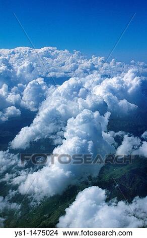 Sky with Clouds, View from Plane, Quebec View Large Photo Image Picture - Sky with Clouds, View from Plane, Quebec. Fotosearch