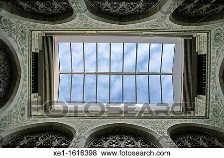 Stock Photo - skylights, glass, Can Mercader, s. XIX, Cornella de Llobregat, Catalonia, Spain. Fotosearch