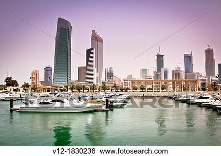 skyline at Souk Sharq Marina,, Kuwait, Kuwait City View Large Photo Image Stock Photograph - skyline at Souk Sharq Marina,, Kuwait, Kuwait City. Fotosearch