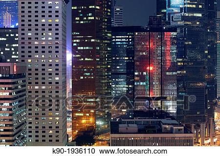 Stock Image - Skyline, Central, Hong Kong, China, Asia. Fotosearch