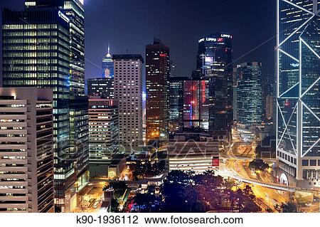 Skyline, Central, Hong Kong, China, Asia View Large Photo Image Stock Image - Skyline, Central, Hong Kong, China, Asia. Fotosearch