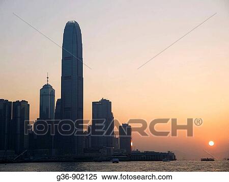 Skyline of Victoria Island city center in Hong Kong, China View Large Photo Image Stock Photography - Skyline of Victoria Island city center in Hong Kong, China. Fotosearch