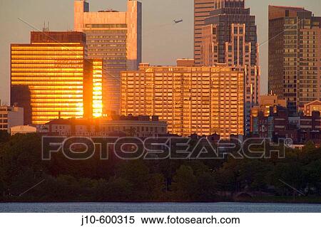 Skyline sunset Charles River, with Beacon Hill, Boston, Massachusetts. USA View Large Photo Image Stock Photography - Skyline sunset Charles River, with Beacon Hill, Boston, Massachusetts. USA. Fotosearch