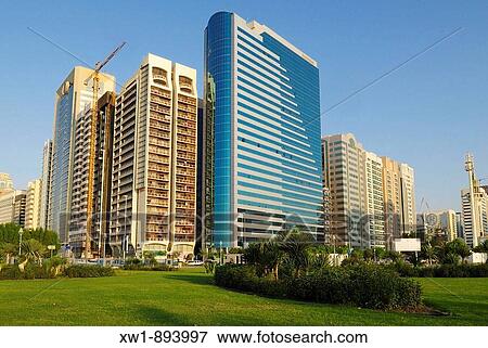 skyscraper, multistory buildings at the Corniche of Abu Dhabi, Emirate Abu Dhabi, United Arab Emirates, UAE, Arabia, Middle East, West Asia View Large Photo Image Stock Photo - skyscraper, multistory buildings at the Corniche of Abu Dhabi, Emirate Abu Dhabi, United Arab Emirates, UAE, Arabia, Middle East, West Asia. Fotosearch
