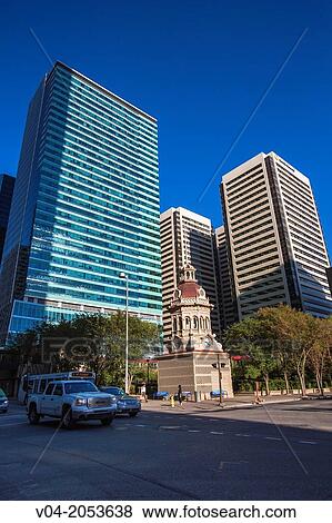 Skyscrapers and clock tower in Calgary, Alberta, Canada View Large Photo Image Stock Photo - Skyscrapers and clock tower in Calgary, Alberta, Canada. Fotosearch