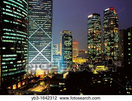 Skyscrapers, Hong Kong, China View Large Photo Image Stock Image - Skyscrapers, Hong Kong, China. Fotosearch