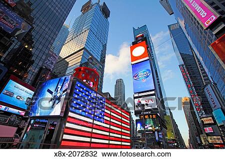 Skyscrapers in Time Square, New York City, USA. View Large Photo Image Stock Image - Skyscrapers in Time Square, New York City, USA.. Fotosearch