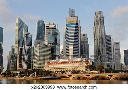 Skyscrapers of Central Business District, Singapore. View Large Photo Image Stock Photo - Skyscrapers of Central Business District, Singapore.. Fotosearch