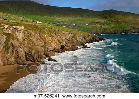 Slea Head. Cumeenoole Strand. Ring of Kerry. Co. Kerry. Ireland. View Large Photo Image Stock Image - Slea Head. Cumeenoole Strand. Ring of Kerry. Co. Kerry. Ireland.. Fotosearch