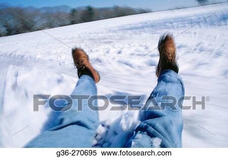 Stock Photography - Sledding. Providence. Rhode Island. USA. Fotosearch