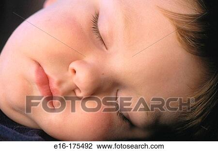 Stock Image - Sleeping child. Fotosearch