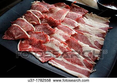 Sliced pork meat for barbecue. Image taken at Taipei, Taiwan. View Large Photo Image Stock Photo - Sliced pork meat for barbecue. Image taken at Taipei, Taiwan.. Fotosearch
