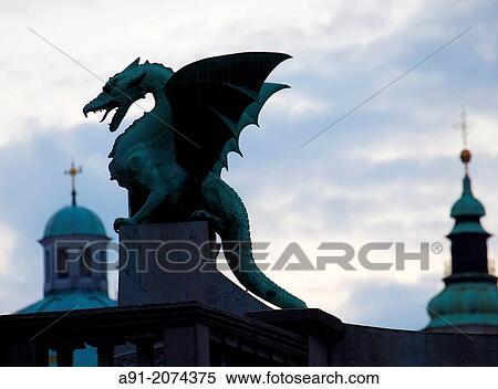 Slovenia, city of Ljubljana, dragons bridge at night View Large Photo Image Stock Photography - Slovenia, city of Ljubljana, dragons bridge at night. Fotosearch