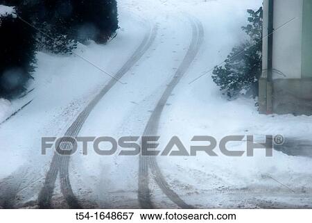 Slush on the road View Large Photo Image Stock Photo - Slush on the road. Fotosearch