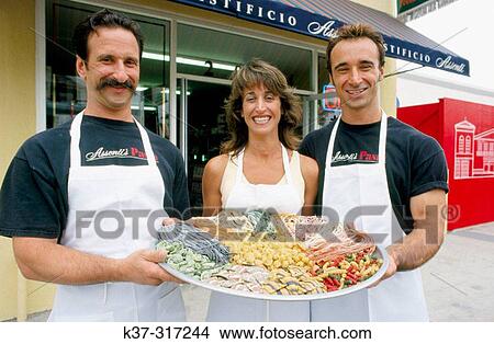 Picture - Small pasta business owned by Italo-American family. San Diego. USA. Fotosearch