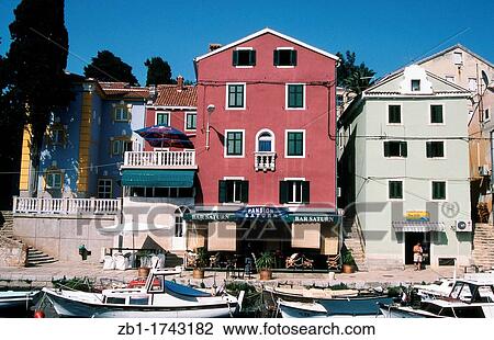 Small touristic town Veli Losinj on Losinj island, Adriatic sea, Croatia View Large Photo Image Stock Image - Small touristic town Veli Losinj on Losinj island, Adriatic sea, Croatia. Fotosearch