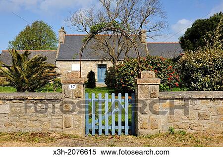 small typical house around Tregastel, Cotes-d? Armor department, Region of Brittany, France, Europe. View Large Photo Image Stock Photography - small typical house around Tregastel, Cotes-d? Armor department, Region of Brittany, France, Europe.. Fotosearch