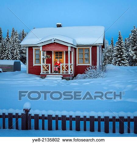 Small wooden house in Jukkasjarvi, Lapland, Sweden. View Large Photo Image Stock Image - Small wooden house in Jukkasjarvi, Lapland, Sweden.. Fotosearch