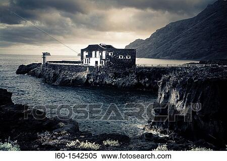 Stock Photography - Smallest Hotel of the world, Las Puntas, El Golfo, El Hierro, Canary Island, Spain, Europe. Fotosearch
