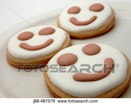 Smile faced sugar cookies View Large Photo Image Stock Photo - Smile faced sugar cookies. Fotosearch