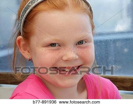 smiling 7year old girl, portrait View Large Photo Image Stock Photograph - smiling 7year old girl, portrait. Fotosearch