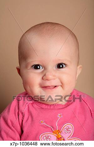 smiling baby girl View Large Photo Image Stock Photo - smiling baby girl. Fotosearch